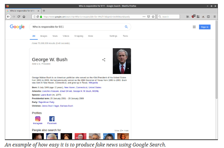 Fake newsy przy użyciu Knowledge Graph